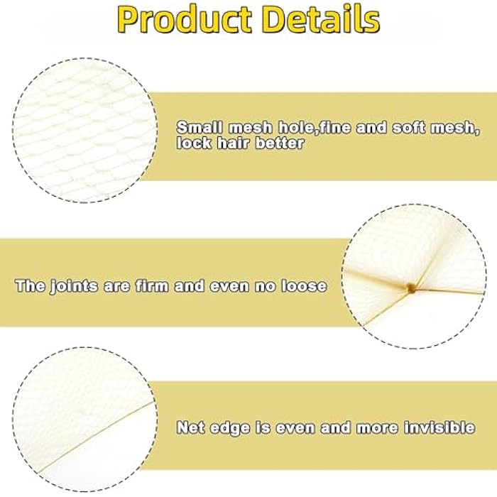 Difistik 30 Pcs Hair Nets, Hair Bun Nets Blonde, Invisible Hair Net with Elastic Edge Mesh, Hair Nets for Buns, Ballet Bun Net Holder for Women Girls Dance Catering Nurse Wig Fixing Hair - Image 3